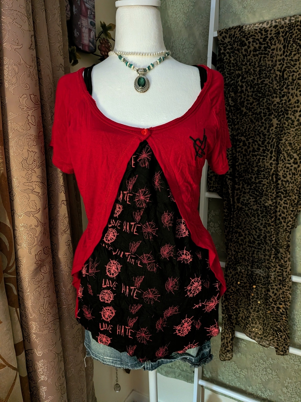 Y2K Hot Pink Draculaura Style Blouse